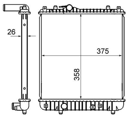 Mahle CR 837 000S Engine Radiator, photo 2