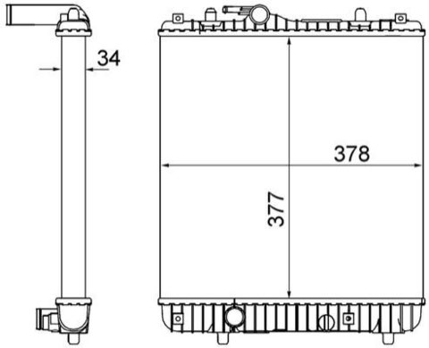 Mahle CR 837 001S Engine Radiator, photo 2