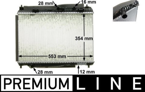 Mahle CR 87 000P Engine Radiator, photo 2