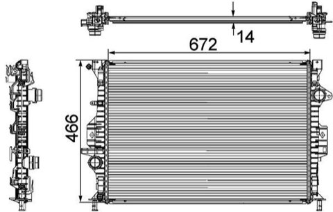 Mahle CR 906 000P Engine Radiator, photo 2