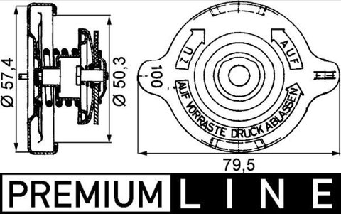 Mahle CRB 14 000P Radiator Cap, photo 2
