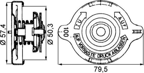 Mahle CRB 14 000P Radiator Cap, photo 3