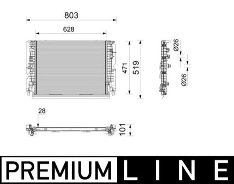 Mahle CRE 13 000P Engine Radiator