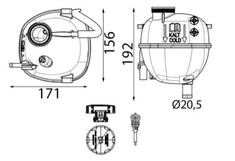 Mahle CRT 162 000S Coolant Expansion Tank
