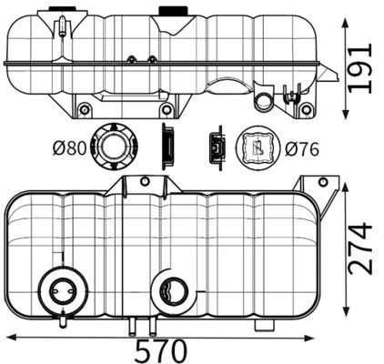 Mahle CRT 273 001S Coolant Expansion Tank, photo 2