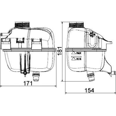 Mahle CRT 87 001S Coolant Expansion Tank, photo 2