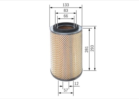 Bosch F 026 400 186 Air Filter, photo 2