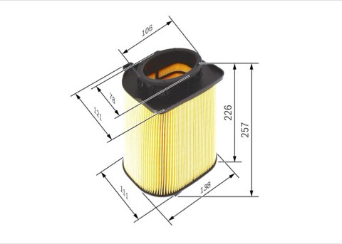 Bosch F 026 400 480 Air Filter, photo 2