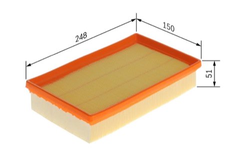 Bosch F 026 400 855 Air Filter, photo 2
