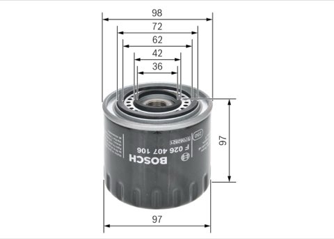 Bosch F 026 407 106 Oil Filter, photo 2