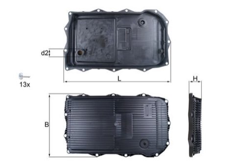 Mahle HX 184KIT Automatic Transmission Filter Kit