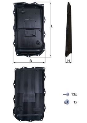 Mahle HX 184KIT Automatic Transmission Filter Kit, photo 2