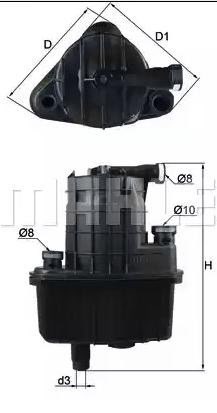 Mahle KL 469 Fuel Filter, photo 3