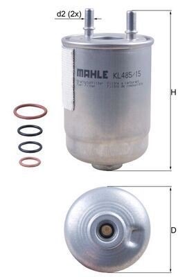 Mahle KL 485/15D Fuel Filter