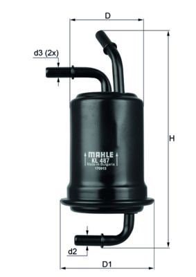 Mahle KL 487 Fuel Filter