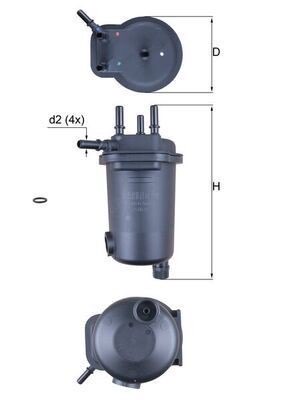 Mahle KL 632D Fuel Filter