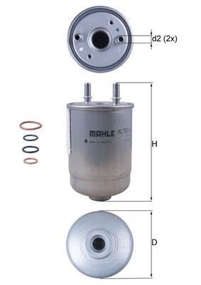 Mahle KL 752/5D Fuel Filter