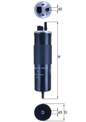 Mahle KL 831/11 Fuel Filter