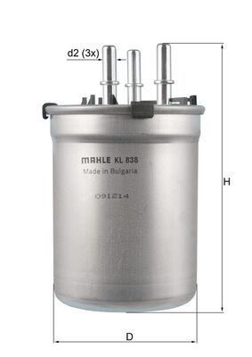 Mahle KL 838 Fuel Filter