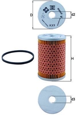 Mahle KX 9D Fuel Filter