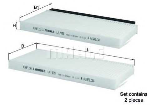 Mahle LA 935/S Pollen Filter, photo 2