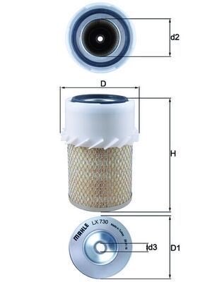 Mahle LX 730 Air Filter