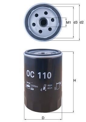 Mahle OC 110 Oil Filter, photo 2