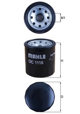 Mahle OC 1116 Oil Filter, photo 2