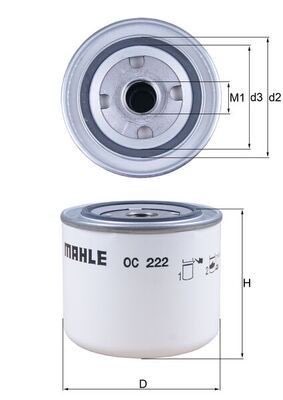 Mahle OC 222 Oil Filter