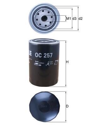 Mahle OC 257 Oil Filter, photo 2
