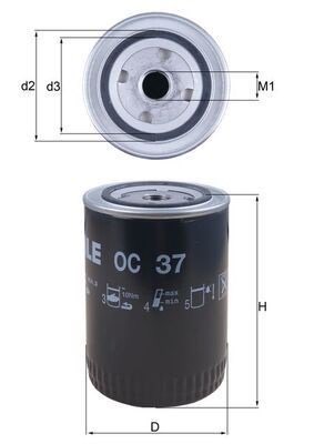 Mahle OC 37 Oil Filter