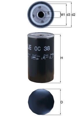 Mahle OC 38 Oil Filter