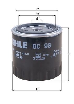 Mahle OC 98 Oil Filter