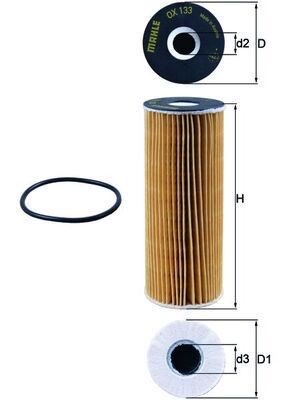Mahle OX 133D Oil Filter, photo 3