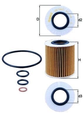 Mahle OX 166/1D Oil Filter, photo 3