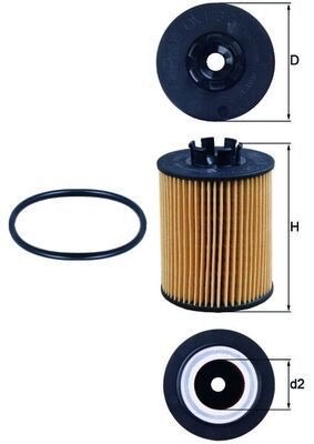 Mahle OX 173/2D Oil Filter, photo 3