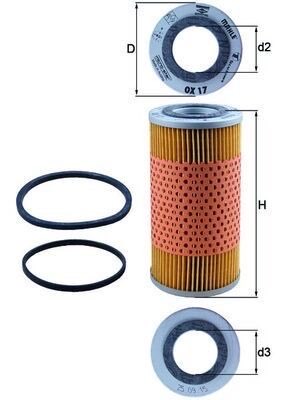 Mahle OX 17D Oil Filter, photo 3