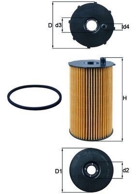 Mahle OX 205/2D Oil Filter, photo 2