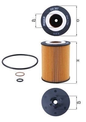 Mahle OX 367D Oil Filter, photo 2
