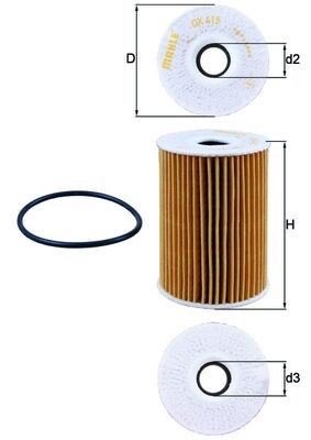 Mahle OX 415D Oil Filter, photo 2