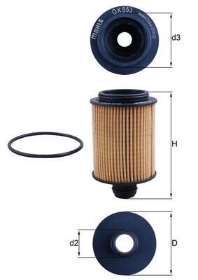 Mahle OX 553D Oil Filter, photo 2