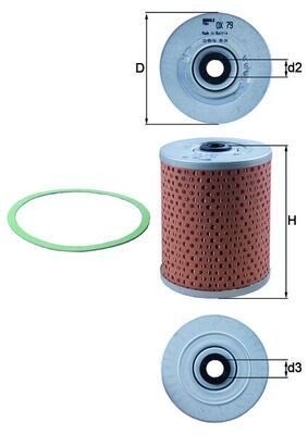 Mahle OX 79D Oil Filter, photo 2