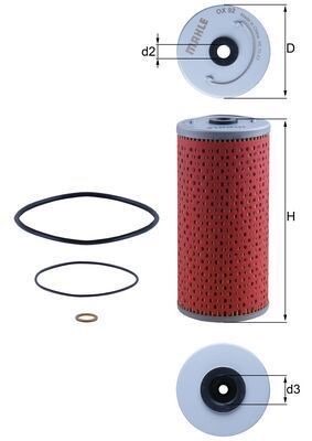 Mahle OX 92D Oil Filter, photo 3