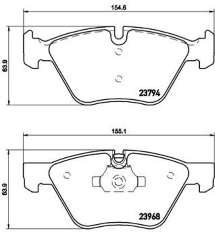 Brembo Prime P 06 036 Brake Pad Set — Front 155mm, photo 7