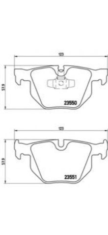 Brembo Prime P 06 039 Brake Pad Set — Rear 123mm, photo 5