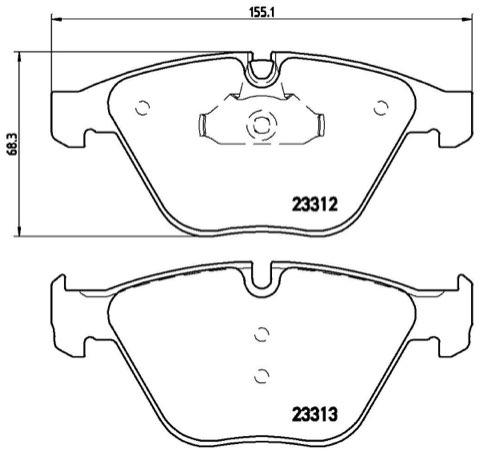 Brembo Prime P 06 054 Brake Pad Set — Front 155mm, photo 6