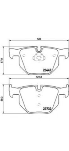 Brembo Prime P 06 056 Brake Pad Set — Rear, photo 4