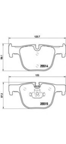 Brembo Prime P 06 072 Brake Pad Set — Rear, photo 4
