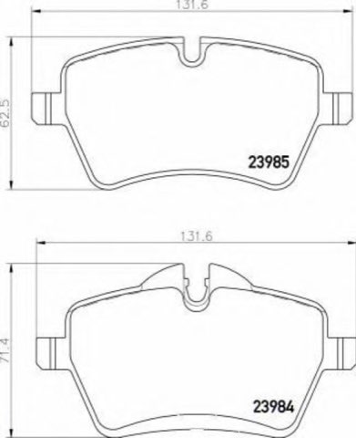 Brembo Prime P 06 086 Brake Pad Set — Front 132mm, photo 4