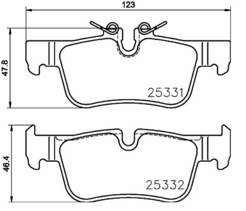 Brembo Prime P 06 094 Brake Pad Set — Rear 123mm, photo 2